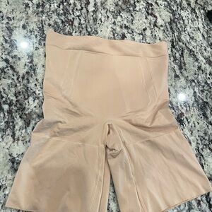 SPANX High-Waisted Cream Shorts